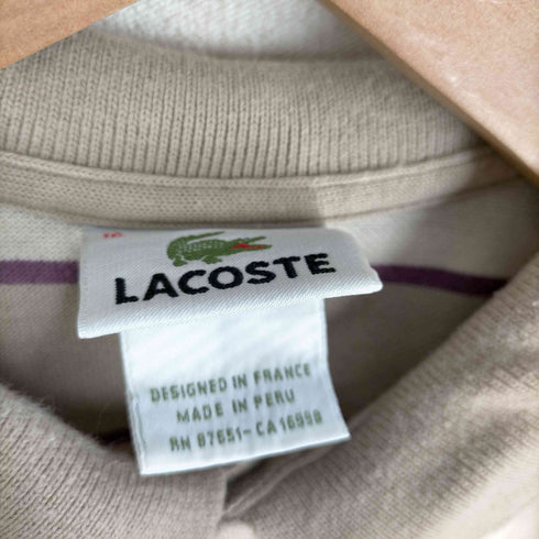 ラコステ LACOSTE ペルー製 マルチボーダー ポロシャツ レディース 16
