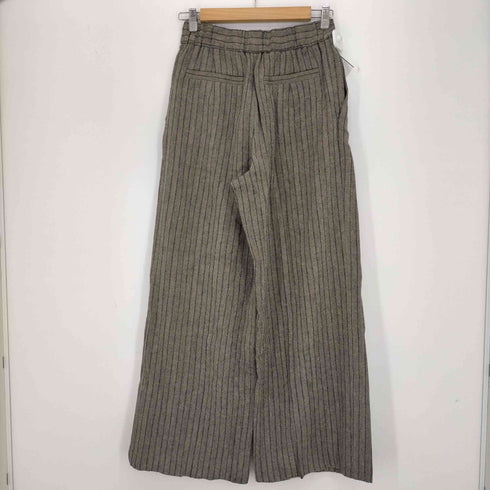 アドーア ADORE 19SS コットンリネン サーブルヘリンボーン タックワイドパンツ レディース 36