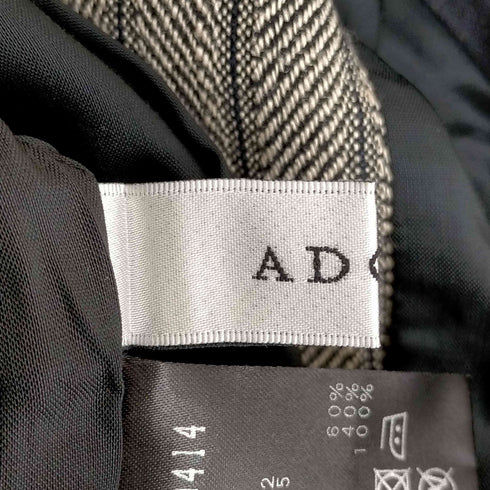 アドーア ADORE 19SS コットンリネン サーブルヘリンボーン タックワイドパンツ レディース 36