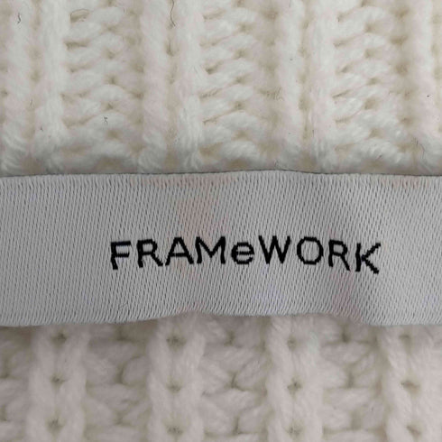 フレームワーク FRAMeWORK 22SS コットンアクリル 畦ラグラン プルオーバーニット セーター レディース