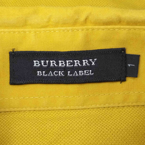 バーバリーブラックレーベル BURBERRY BLACK LABEL ロゴ刺繍 コットン ポロシャツ メンズ JPN:1