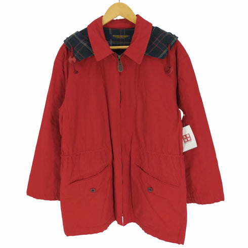 ブルックスブラザーズ BROOKS BROTHERS 裏地チェック柄ジップアップマウンテンパーカーフード取り外し可 レディース JPN:9号