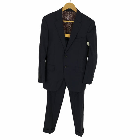 ポールスミス Paul Smith ロロピアーナ SUPER 130S WOOL 裏地花柄 2Bテーラードジャケット スラックスパンツ レディース M/M
