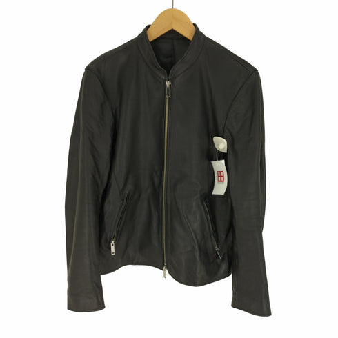ステュディオス STUDIOUS ラムレザー シングル ライダースジャケット AOYAMA LEATHER メンズ JPN:2