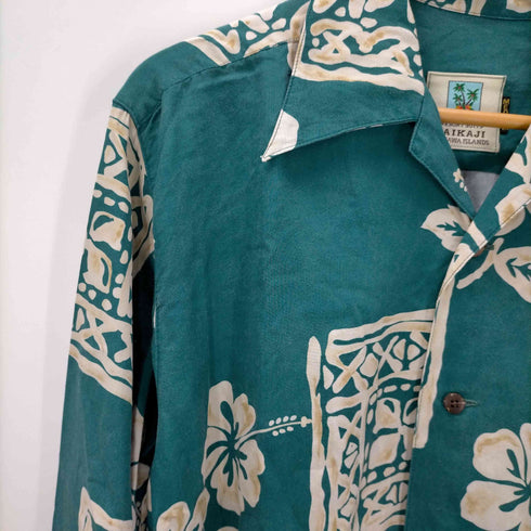 パイカジ PAIKAJI 開襟 花柄 長袖アロハシャツ メンズ import:M
