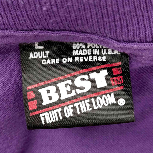 フルーツオブザルーム FRUIT OF THE LOOM USA製 BESTタグ バックプリントTシャツ メンズ JPN:L