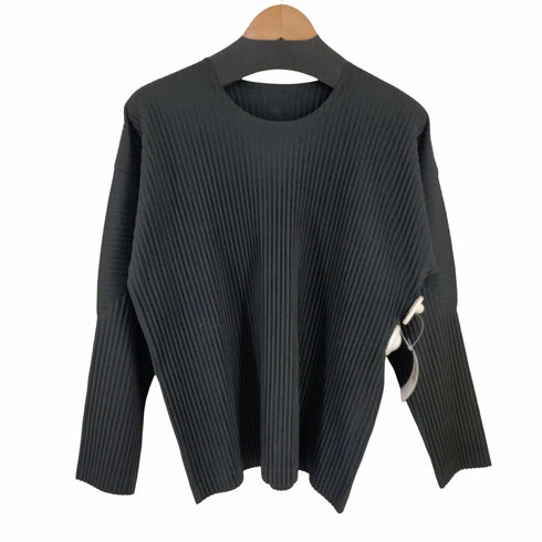 オムプリッセ イッセイミヤケ HOMME PLISSE ISSEY MIYAKE クルーネック プリーツプルオーバー メンズ JPN:2
