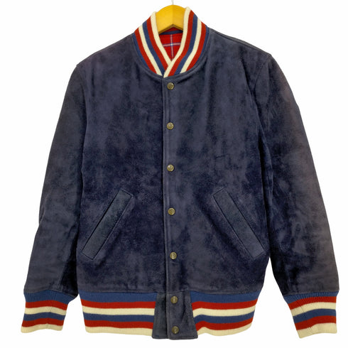 ザスタイリストジャパン The Stylist Japan カウレザー スエードスタジアムジャンパー スタジャン メンズ JPN:M