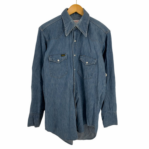 ラングラー Wrangler 70s MADE IN USA デニムウエスタンシャツ EXTRA LONG TAILS メンズ
