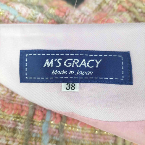 エムズグレイシー MS GRACY チェック柄 ツイード タイト スカート レディース JPN:38