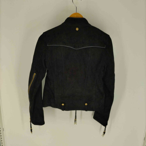 キューエルマンションメーカー QL MansionMaker 17AW GOAT SUEDE DOUBLE RIDERS JACKET メンズ 46