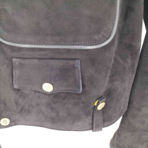 キューエルマンションメーカー QL MansionMaker 17AW GOAT SUEDE DOUBLE RIDERS JACKET メンズ 46