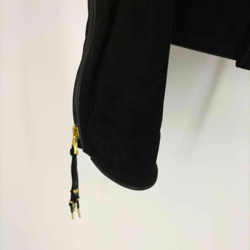キューエルマンションメーカー QL MansionMaker 17AW GOAT SUEDE DOUBLE RIDERS JACKET メンズ 46