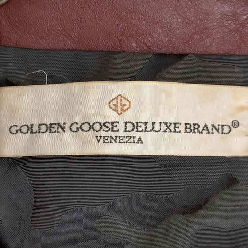 ゴールデングース GOLDEN GOOSE 背面パッチ 牛革 ダブルライダースジャケット レディース XXS