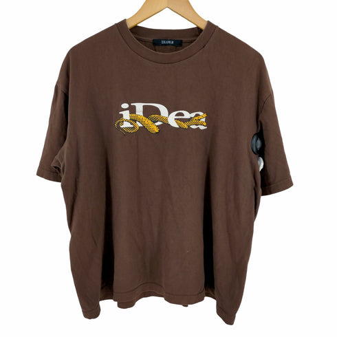 IDEASWAM SNAKE LOGO PRINT TEE (BROWN) メンズ