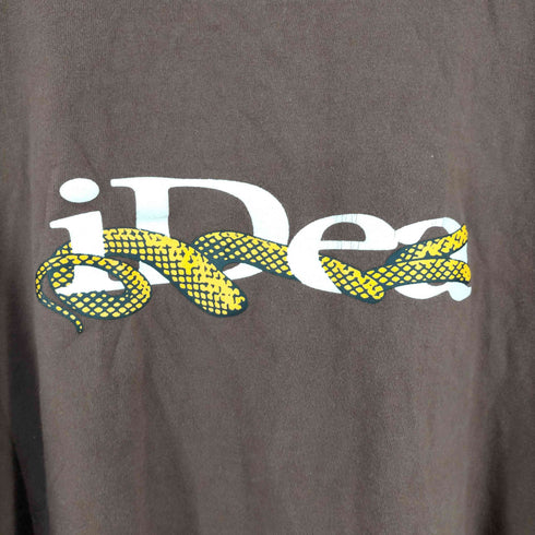 IDEASWAM SNAKE LOGO PRINT TEE (BROWN) メンズ