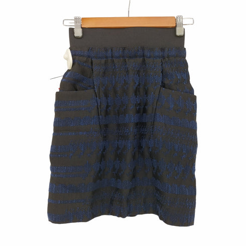 スリーワンフィリップリム 3.1 phillip lim 総柄ボーダー 裏地シルク ツイードデザイン タイトスカート レディース 2