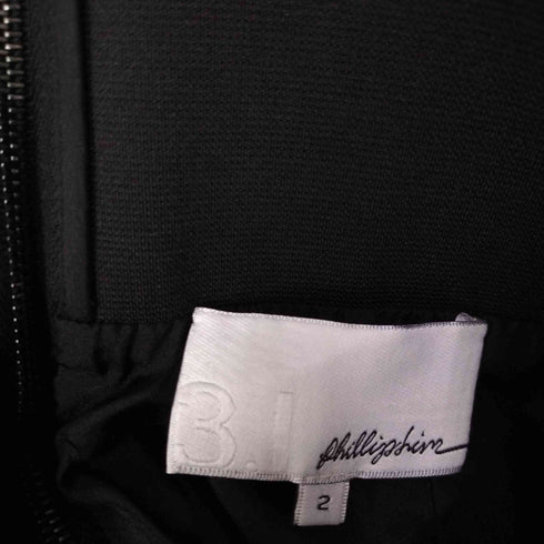 スリーワンフィリップリム 3.1 phillip lim 総柄ボーダー 裏地シルク ツイードデザイン タイトスカート レディース 2