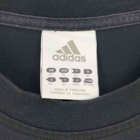 アディダス adidas 00s CLIMALITE ロゴ刺繍 クルーネックTシャツ メンズ import:XL