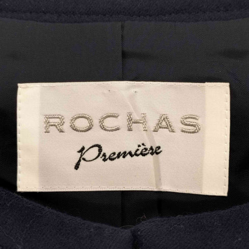フルギ Rochas チェック柄 レースデザイン ノーカラー ジャケット レディース JPN:9号