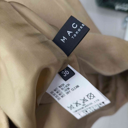 マカフィー MACPHEE ゴートレザー フリンジ スウェード タイトスカート レディース JPN:36