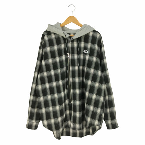 オーワイ OY CHECK ZIPPER HOODIE SHIRTS チェック ジッパー フーディーシャツ メンズ JPN:2