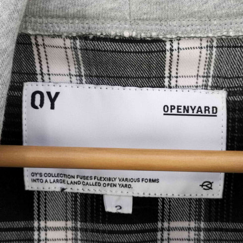 オーワイ OY CHECK ZIPPER HOODIE SHIRTS チェック ジッパー フーディーシャツ メンズ JPN:2