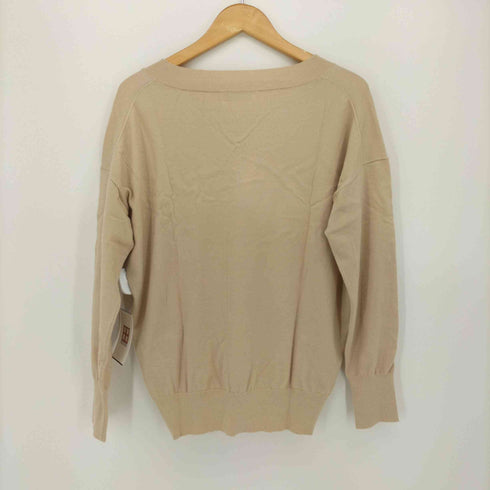 ラトータリテ La Totalite 22AW 14G天竺Vネック プルオーバー ニット レディース FREE