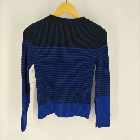 ラッピンノット WRAPINKNOT 22AW ショルダーボタン ボーダー ウール ニット レディース JPN:0