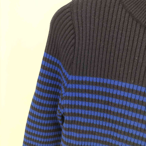 ラッピンノット WRAPINKNOT 22AW ショルダーボタン ボーダー ウール ニット レディース JPN:0