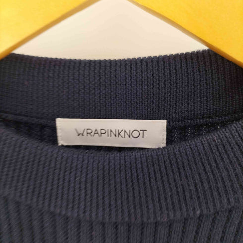 ラッピンノット WRAPINKNOT 22AW ショルダーボタン ボーダー ウール ニット レディース JPN:0