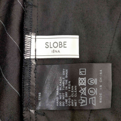 スローブイエナ SLOBE IENA 22SS リネン混リラックススカート タイト ロング マキシ ストライプ レディース FREE