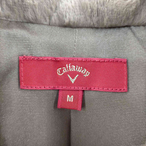 キャロウェイ Callaway フルジップベスト アウター 前開き エコファー ラインストーン ウール混 レディース JPN:M