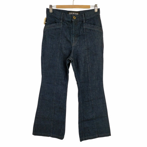 ボナム BONUM 21AW アクセントボタンフレアデニムパンツ ジーンズ ブーツカット ジップフライ レディース JPN:40