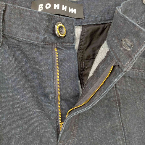 ボナム BONUM 21AW アクセントボタンフレアデニムパンツ ジーンズ ブーツカット ジップフライ レディース JPN:40