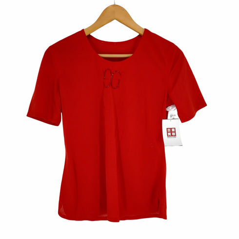 イタリヤ 伊太利屋 ラインストーンロゴメッシュTシャツ レディース 7A2
