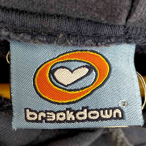breakdown USA製 ラグランパイピング フロントロゴパーカー Y2K レディース import:L