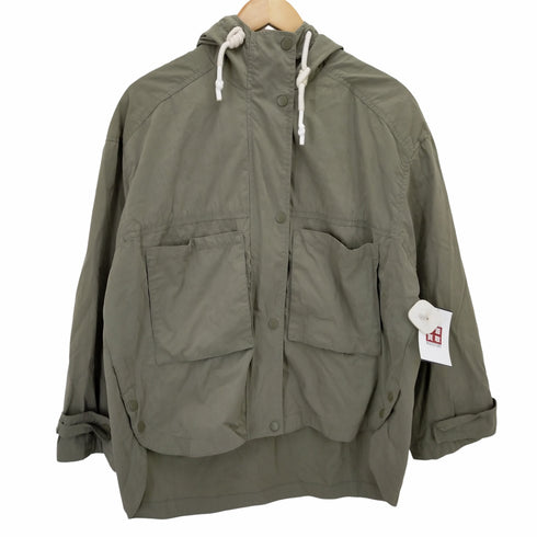 ザラ ZARA WATER REPELLENT PARKA 撥水ジップアップ ナイロンジャケット レディース import:L