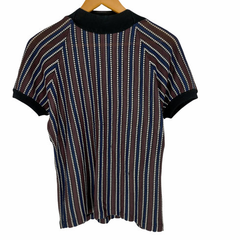 ジャンポールゴルチエオム Jean Paul GAULTIER HOMME ストライプ柄半袖リブニット メンズ EUR:48
