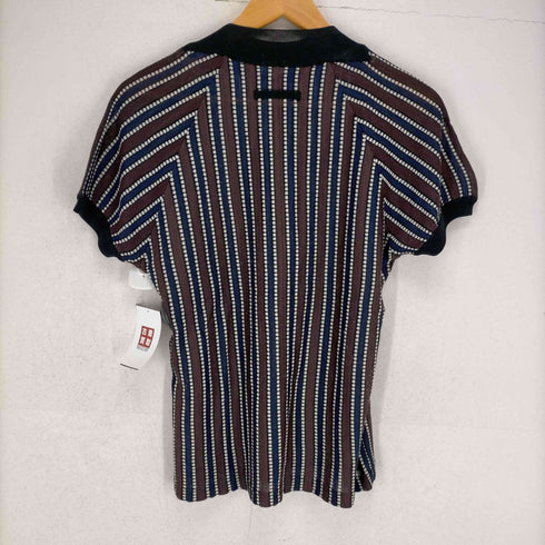 ジャンポールゴルチエオム Jean Paul GAULTIER HOMME ストライプ柄半袖リブニット メンズ EUR:48