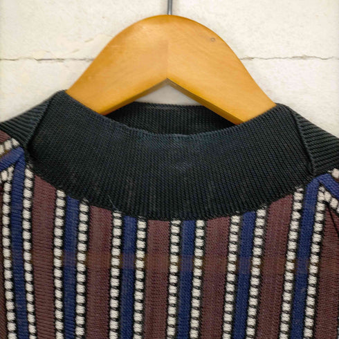 ジャンポールゴルチエオム Jean Paul GAULTIER HOMME ストライプ柄半袖リブニット メンズ EUR:48