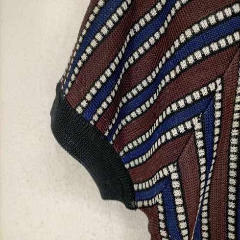 ジャンポールゴルチエオム Jean Paul GAULTIER HOMME ストライプ柄半袖リブニット メンズ EUR:48