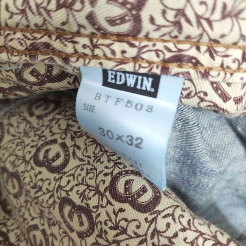 エドウィン EDWIN 月桂樹ボタン 牛革ラベル ウォッシュドジップフライ デニム パンツ Y2K メンズ 30×32