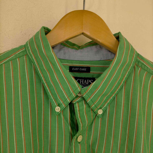 チャップスラルフローレン CHAPS RALPH LAUREN 胸ポケロゴ ボタンダウンストライプシャツ メンズ import:XXL