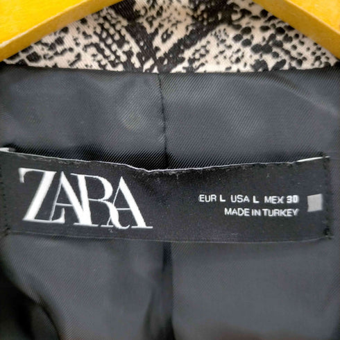 ザラ ZARA FLUID ANIMAL PRINT BLAZER セットアップ レディース import:L