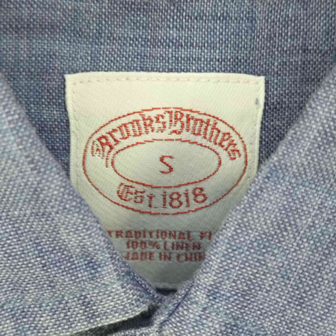 ブルックスブラザーズ BROOKS BROTHERS TRADITIONAL FIT リネンシャツ メンズ import:S