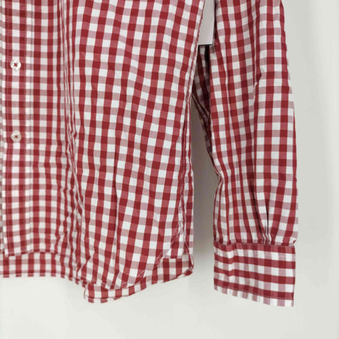 レッドフリースブルックスブラザース Red Fleece Brooks Brothers ロゴ刺繍 ギンガムチェック ボタンダウンシャツ メンズ import:M