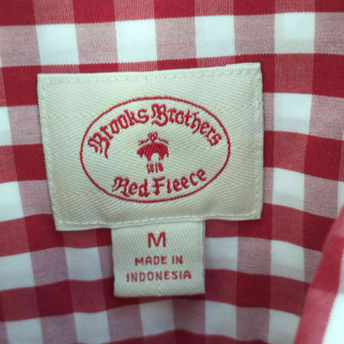 レッドフリースブルックスブラザース Red Fleece Brooks Brothers ロゴ刺繍 ギンガムチェック ボタンダウンシャツ メンズ import:M