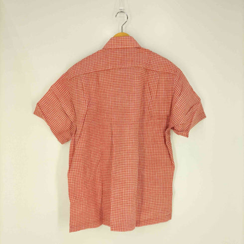 ブルックスブラザーズ BROOKS BROTHERS チェックボタンダウンリネンシャツ メンズ import:M