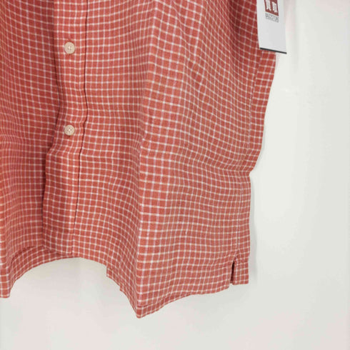 ブルックスブラザーズ BROOKS BROTHERS チェックボタンダウンリネンシャツ メンズ import:M